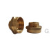 Brass double nipple, reduced - 1 1/2" x 2" - M/F